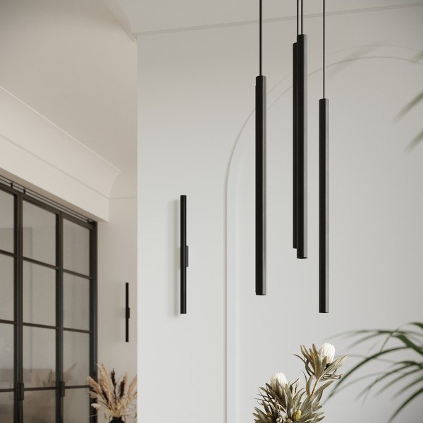 Lampadario nero in metallo ø 25 cm Fideus – Sollux-image-1