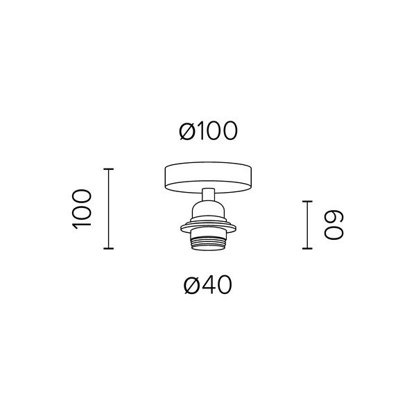 Lampada da soffitto bianca ø 4 cm Uno Plus - Sotto Luce-image-1