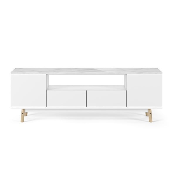 Cassettone TV bianco con piano in marmo Lyon - TemaHome