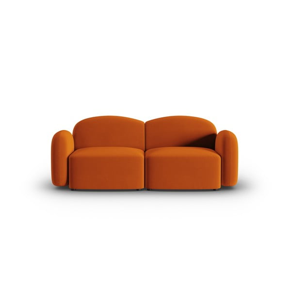 Divano in velluto arancione 194 cm Blair - Micadoni Home