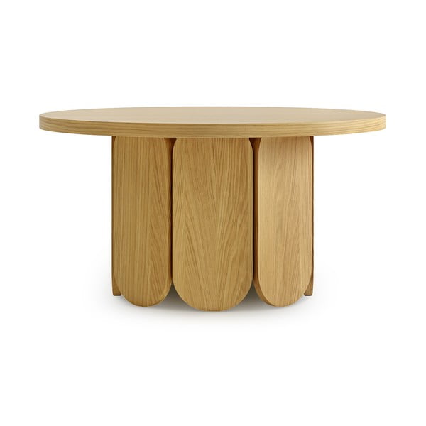 Tavolino rotondo con piano in rovere naturale 78x78 cm Soft - Woodman