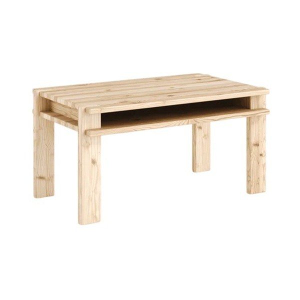 Tavolino da salotto colore naturale chiaro in pino massiccio 50x80 cm Tuck – Karup