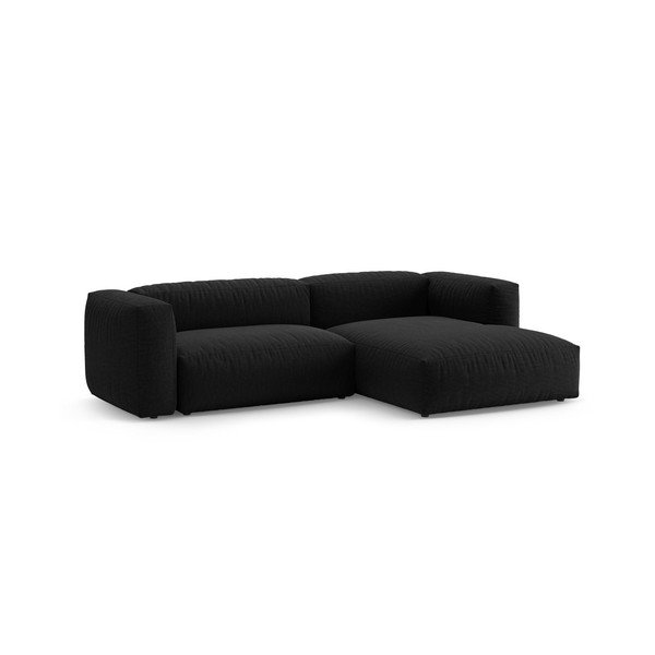 Divano angolare componibile nero allungabile (con penisola a destra/con chaise lounge) – Micadoni -image-3