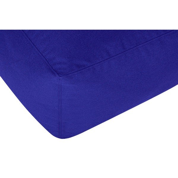 Poggiapiedi blu con rivestimento in lana Keno – noo.ma-image-3