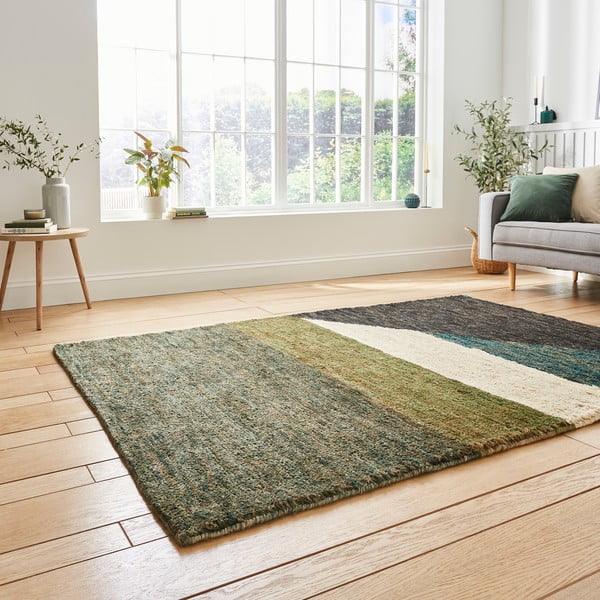Tappeto verde 170x120 cm Hemp - Think Rugs-image-1