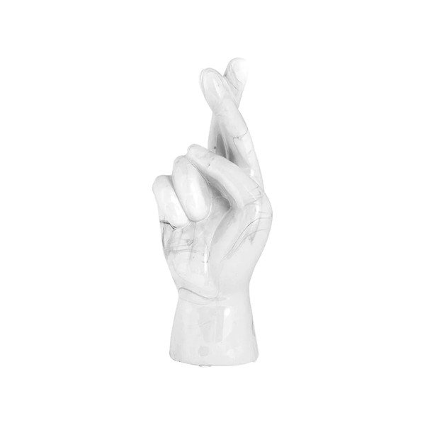 Statua in ceramica Fingers Crossed - Villa Altachiara