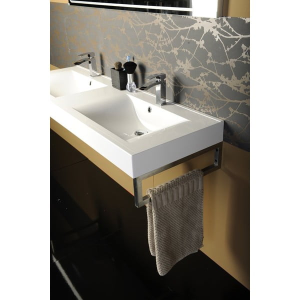 Supporto per piano argentato in acciaio 49x4 cm – Sapho-image-2