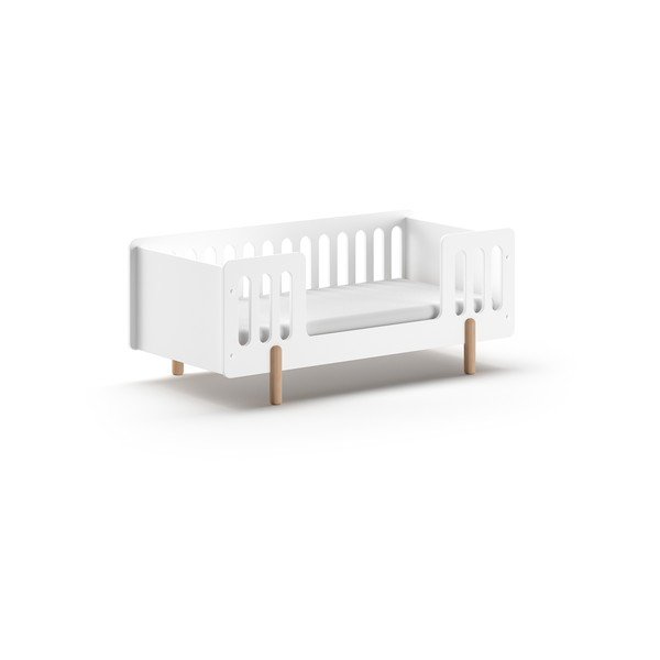 Lettino in legno di pino bianco 70x140 cm SMILE - Vipack-image-2