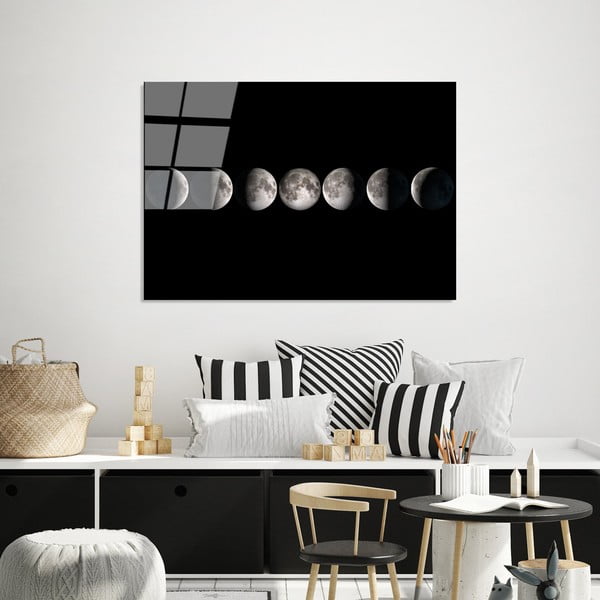 Pittura su vetro 100x70 cm Moon Phases - Wallity-image-2