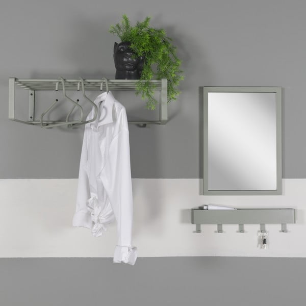 Attaccapanni da parete verde polveroso in metallo con scaffale 52 cm Dax Play – Spinder Design-image-1