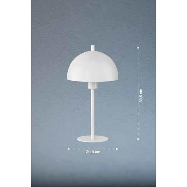 Lampada da tavolo bianca con paralume in metallo (altezza 33,5 cm) Kia - Fischer & Honsel-image-3