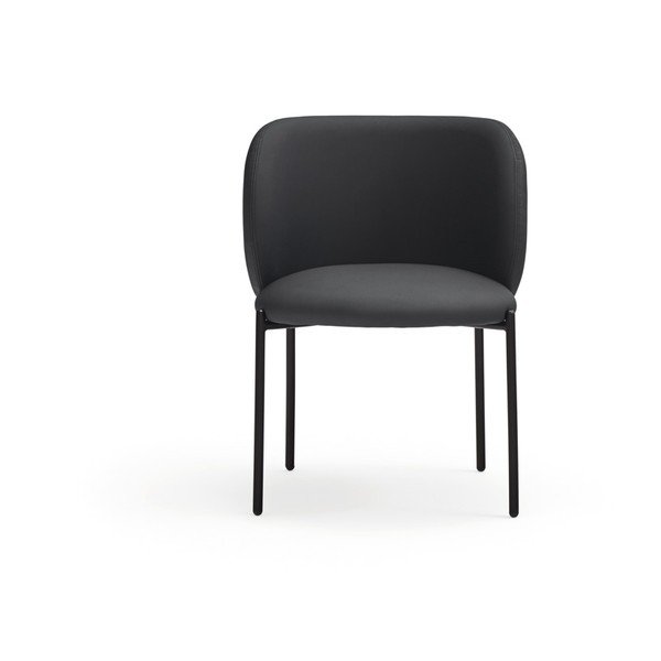 Set di sedie da pranzo nera in imbottito 2 pz Mogi – Teulat-image-1