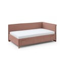 Letto da bambini con sponde rosa imbottito con contenitore con rete inclusa 120x200 cm Fun – Meise Möbel