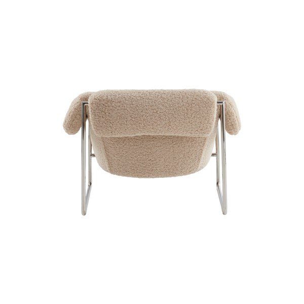 Poltrona beige con rivestimento in pelliccia sintetica Manitoba – Jotex-image-4