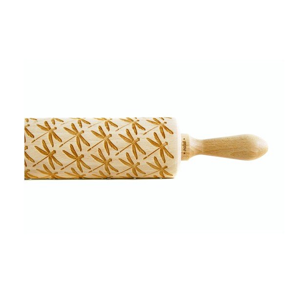 Rullo per pasta in legno goffrato Dragonfly - Valek-image-1