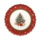 Piatto natalizio in porcellana bianca e rossa, ø 33 cm Toy's Delight - Villeroy&Boch