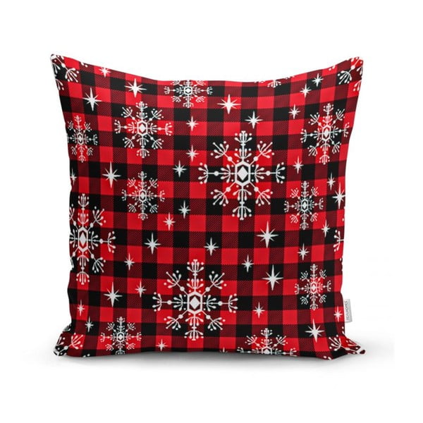Set di 4 federe natalizie e runner da tavola in tartan natalizio - Minimalist Cushion Covers-image-3