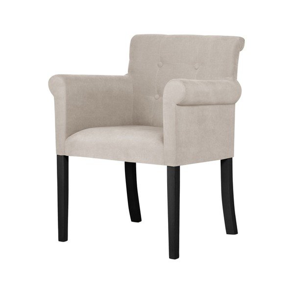 Sedia bianca con gambe in faggio nero Flacon - Ted Lapidus Maison