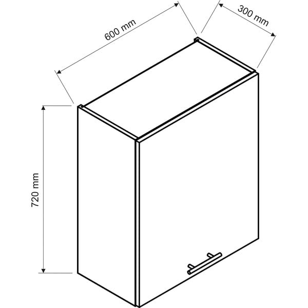 Mobile da cucina superiore (larghezza 60 cm) Brodie - STOLKAR-image-2