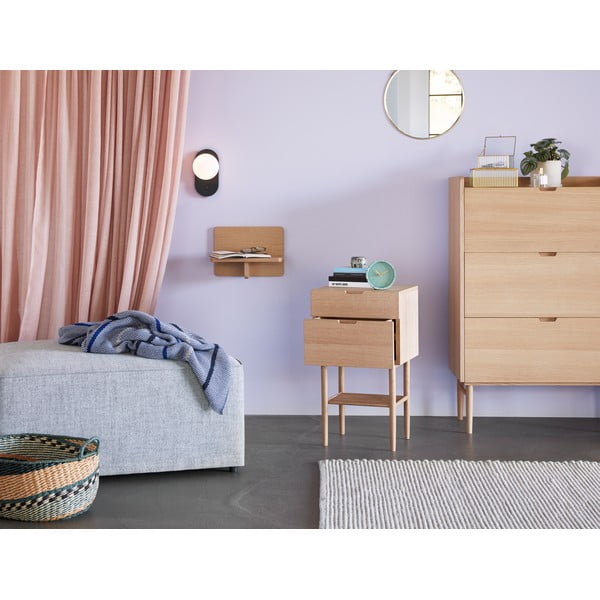 Mensola in rovere naturale 35 cm Less - Hübsch-image-1