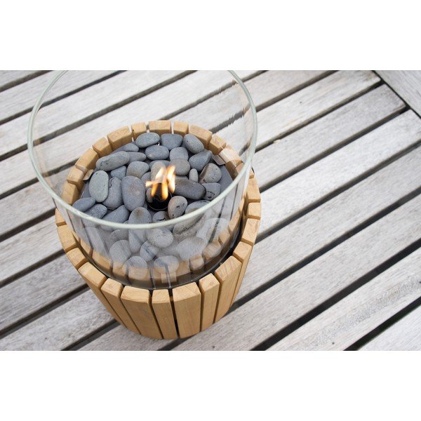 Lampada a gas in teak Cosi Scoop Timber, altezza 30 cm - COSI-image-3