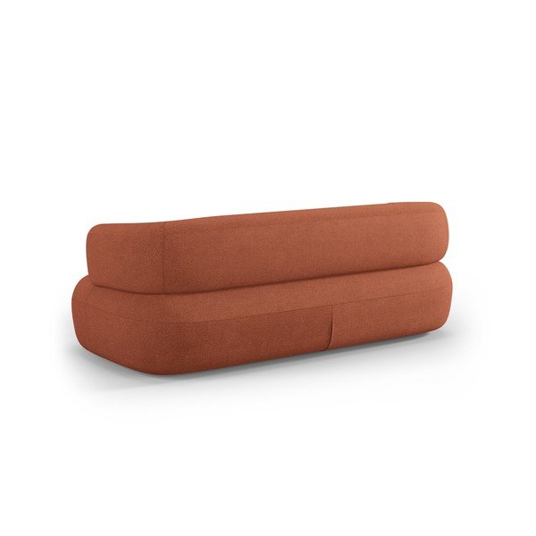Divano color terracotta con rivestimento in bouclé 178 cm Jenny – Micadoni -image-3