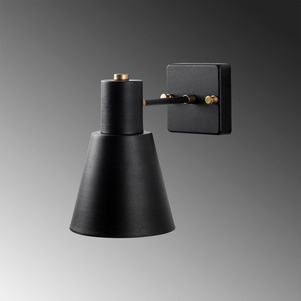 Lampada da parete in nero e oro ø 14 cm Funnel - Opviq lights-image-4