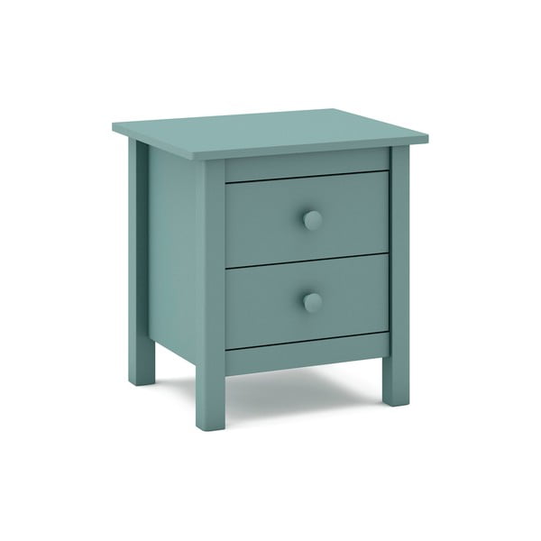 Comodino per bambini in legno di pino color petrolio Max - Marckeric-image-2