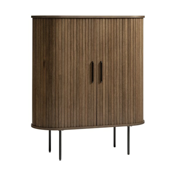 Credenza marrone effetto rovere 100x118 cm Nola - Unique Furniture-image-2