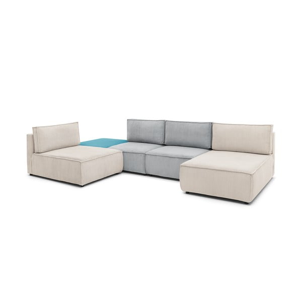 Divano angolare in velluto a coste variabile Nihad modular - Bobochic Paris-image-4