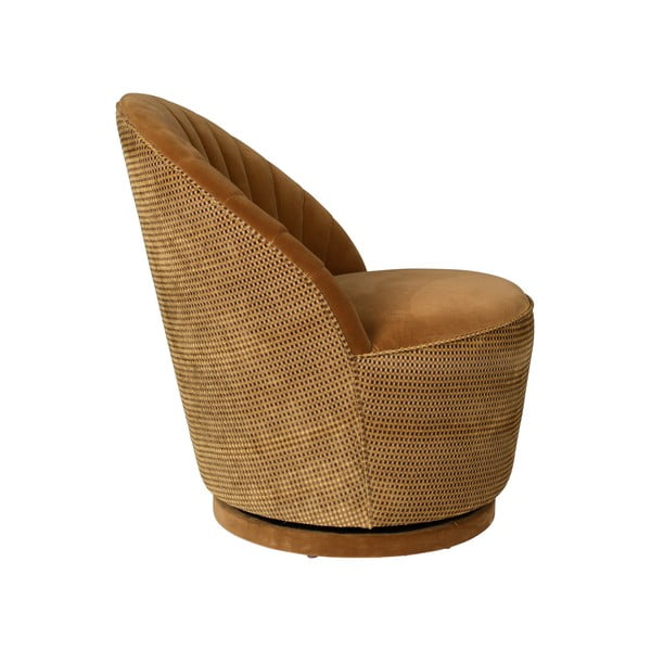 Poltrona in velluto marrone Madison - Dutchbone-image-3