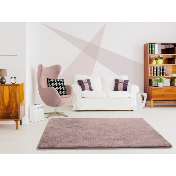 Tappeto rosa , 200 x 290 cm Alpaca Liso - Universal-image-1