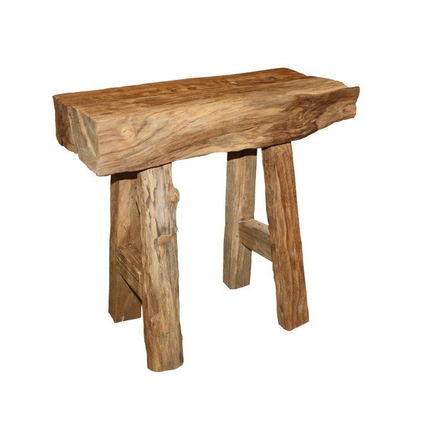 Sedia rustica in legno di teak non rifinito - HSM collection