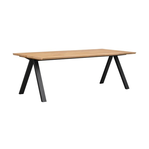 Tavolo da pranzo pieghevole con piano in rovere 220x100 cm Carradale - Rowico-image-1