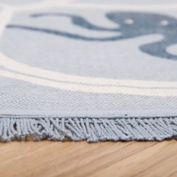 Tappeto per bambini in cotone fatto a mano, ø 120 cm Little Deep Blue - Nattiot-image-2