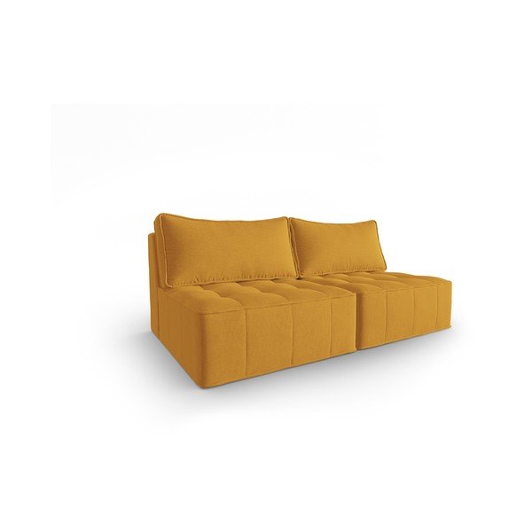 Divano giallo 160 cm Mike - Micadoni Home-image-2