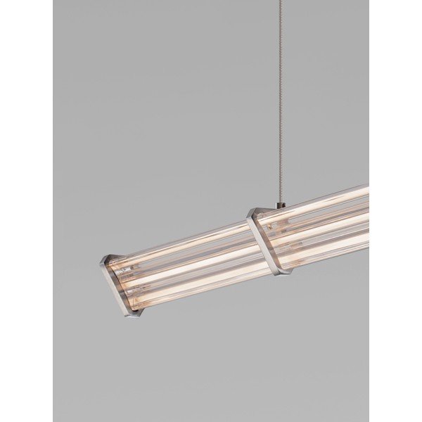 Lampadario LED nero opaco/color argento opaco in metallo con paralume in vetro acrilico con intensità regolabile Pheme – Nova Luce-image-2