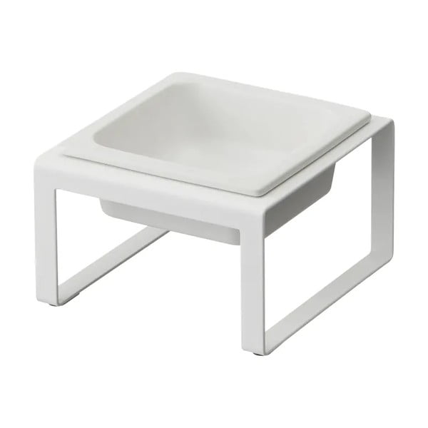 Set di ciotola e contenitore per cibo per animali domestici bianco Tower - YAMAZAKI-image-4