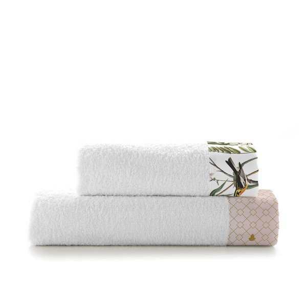 Set di 2 asciugamani in cotone Basic Blooming - Happy Friday-image-2