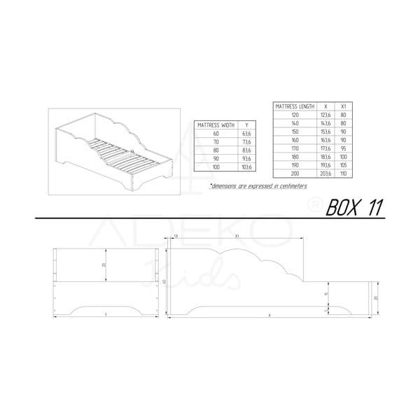 Letto per bambini in legno di pino 90x190 cm Box 11 - Adeko-image-3