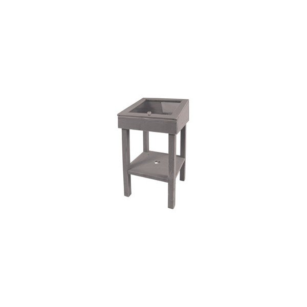 Šedý stolek s vitrínkou Esschert Design Farma-image-1