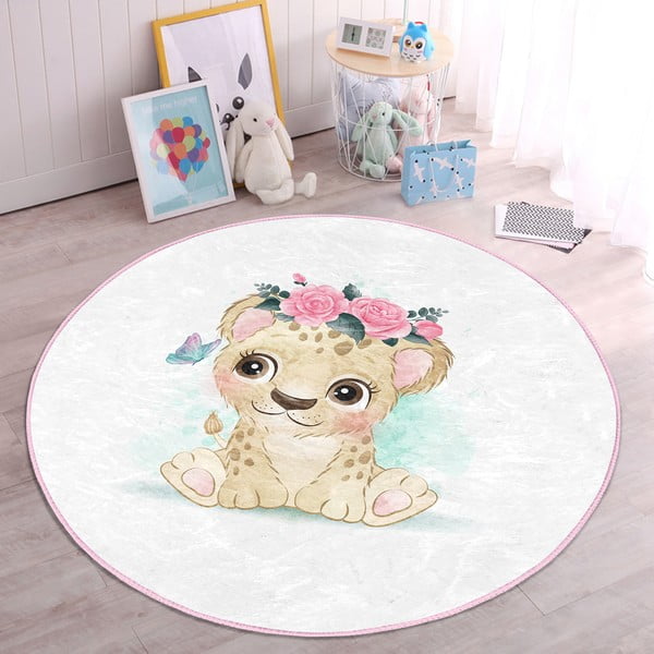 Tappeto bianco per bambini ø 80 cm Comfort - Mila Home-image-2