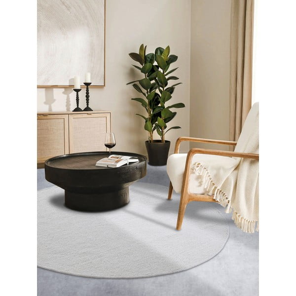 Tappeto rotondo bianco in lana tessuto a mano ø 160 cm Francois – Villeroy&Boch-image-1