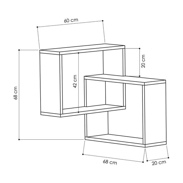 Mensola a muro angolare bianca ad anello - Homitis-image-2