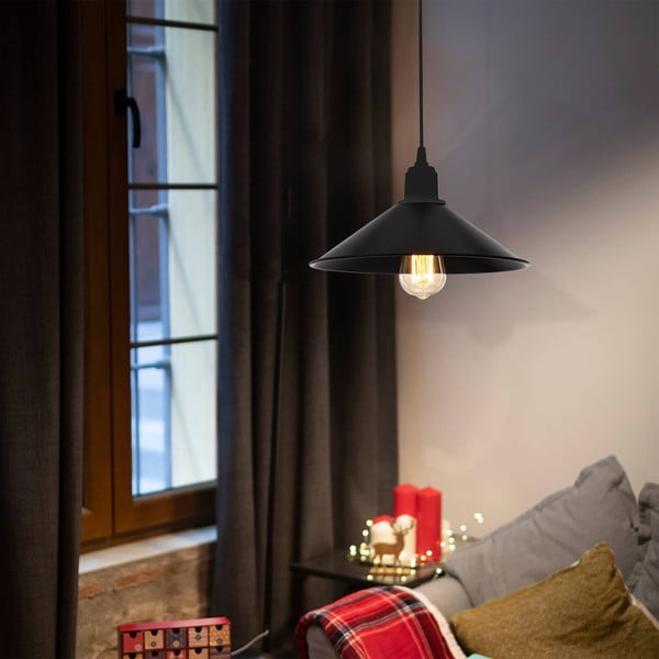 Lampada da soffitto in metallo nero ø 30 cm - Squid Lighting-image-1