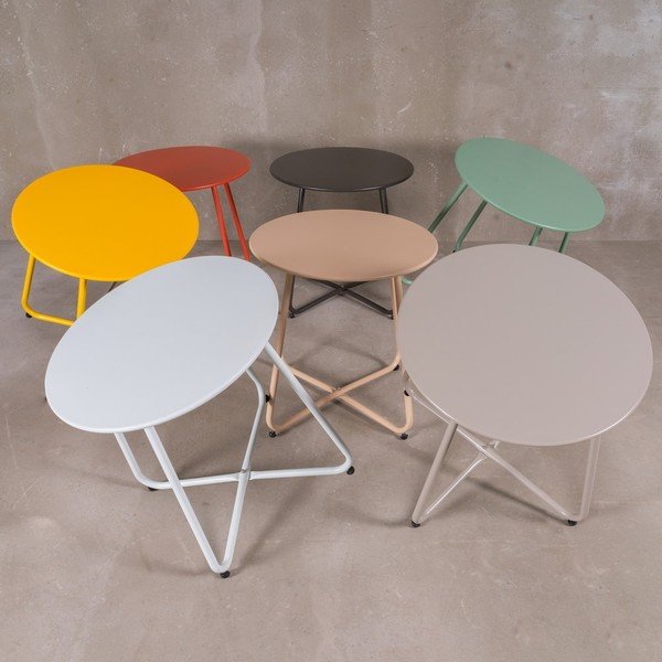 Tavolo rotondo da giardino in metallo ø 45 cm Luna - LDK Garden-image-1