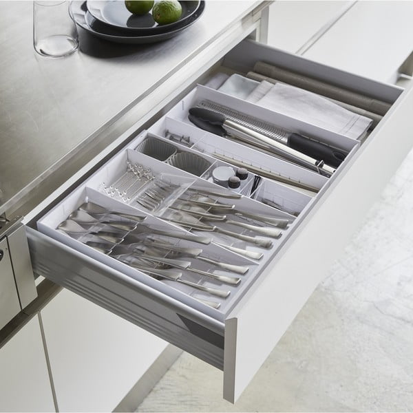 Credenza in plastica bianca per cassetto 47,5 x 35 cm - YAMAZAKI-image-1