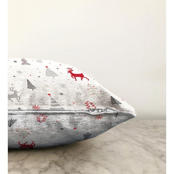 Federa di ciniglia Natale Nordico, 55 x 55 cm - Minimalist Cushion Covers-image-1