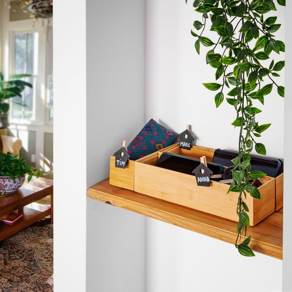 Scatola di bambù , 22,5 x 7,5 x 6,35 cm - Compactor-image-2