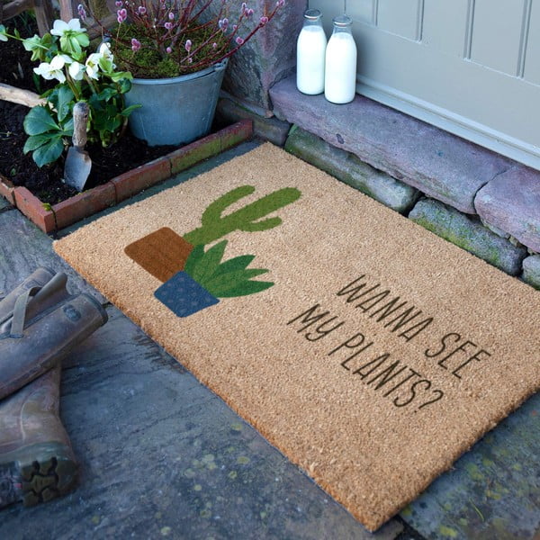 Zerbino in fibre di cocco 40x60 cm Wanna See My Plants – Artsy Doormats-image-2